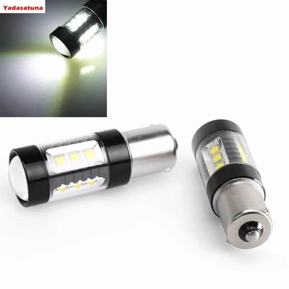 2X 1156 BA15S 80W Cree Chips LED Auto Ampoule pour Feu Arriere/ Recul/Clignotant P21W Voiture Lampe DC 12V Blanc