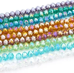 wholesale 2/3/4/6/8/10/12mm top quality 5040 crystal rondelle glass beads basic colour-AB free shipping -2