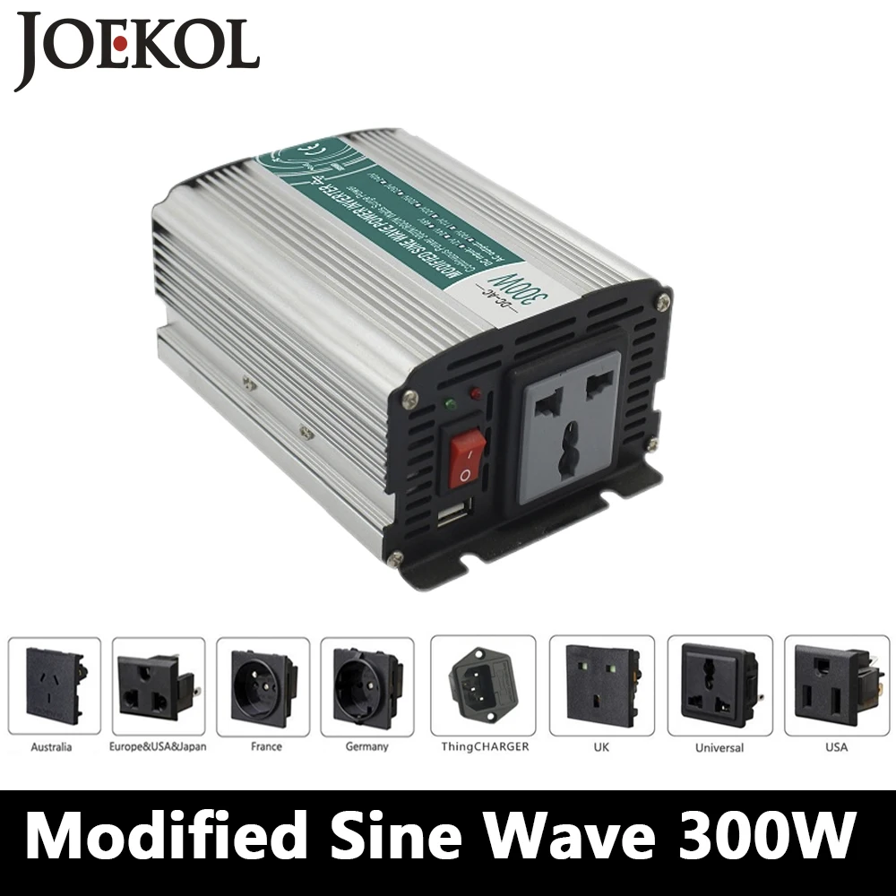 300W Modified Sine Wave Inverter DC 12V/24V/48V To AC 110V/220V,off Grid Inversor,car Inverter,Solar Power Inverter For Home Use