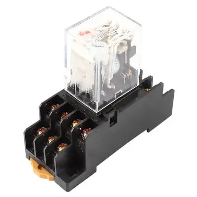 

AC 110/120V Coil 4PDT 14 Pin Red LED Power Relay w Socket