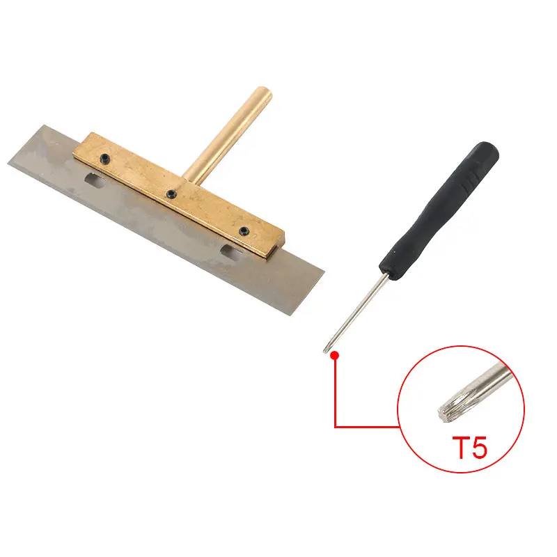 Diyfix ferramenta de limpeza de cola uv 60w, ponta de ferro de solda com lâmina de 100mm, removedor de cola antiga para máquina separadora lcd