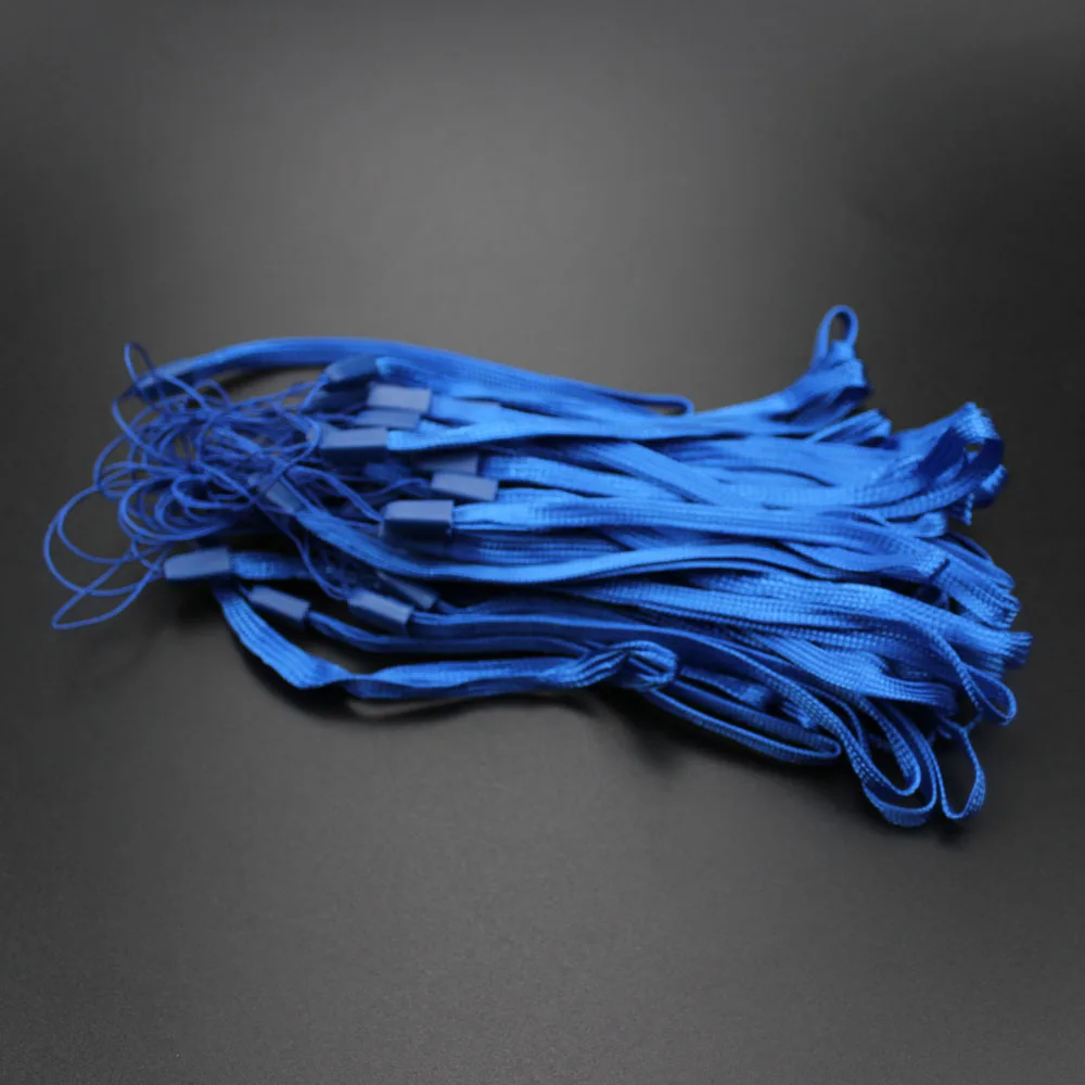50 Buah Tali Telepon Leher Lanyard untuk Kartu Tanda Pengenal Kunci Gym/Tempat USB Ponsel Tali Gantung DIY Tali Lariat Lanyard