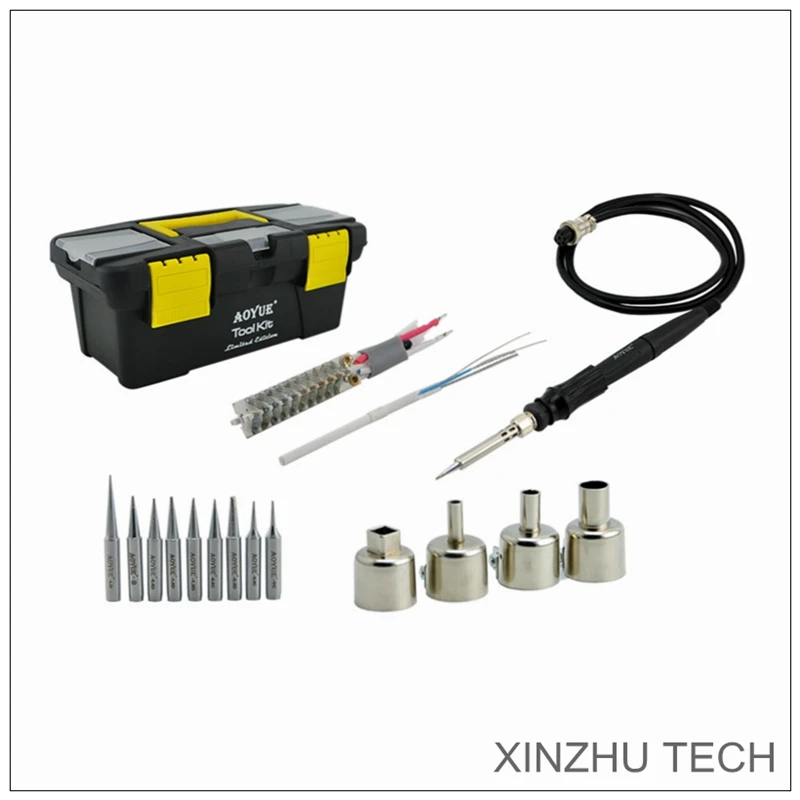 Aoyue 866 4 in 1 SMD Soldering Station Iron Station With Hot Air Gun BGA Rework 110V/220V Hot Air Rework Pre-Heater Preheater