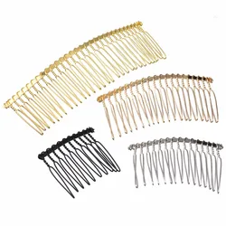 6pcs/lot 10 15 20 30 Teeth Black/Rhodium Hairpin Combs Wedding Hair Accessories Bridal Hair Combs DIY Jewelry Findings