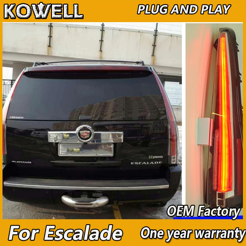 

KOWELL Car Styling taillight For Cadillac Escalade 2008 2009 2012 2013 2014 LED Tail lamp DRL LED light bar