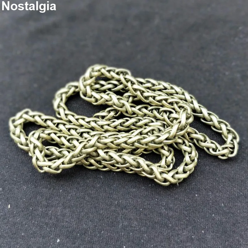 Nostalgia 1pcs Dia 3MM Antique Bronze Plated Chain Necklace Wholesale Lots Bulk Diy Jewelry Accessories 60CM Length