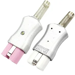 White Ceramic C7 Industry Connector C8 Female Male Power Socket Plug Electric Oven Cooker Charge Outlet 35A 600V 5mm 6mm