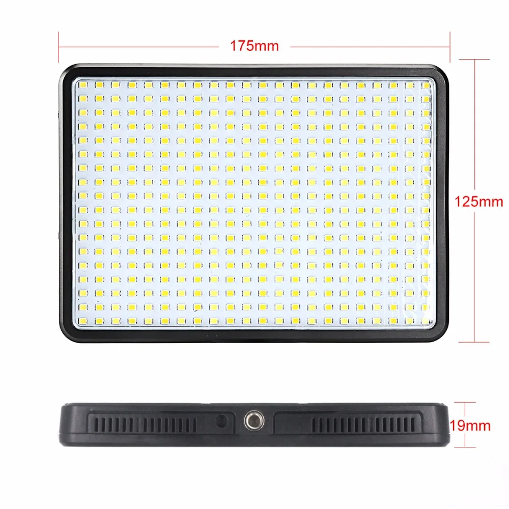 Dimmable LED Video Light Lamp para câmera DSLR, 30W, 5600K, 3200K, 396 lâmpadas, iluminação fotográfica para Canon, Nikon, Pentax