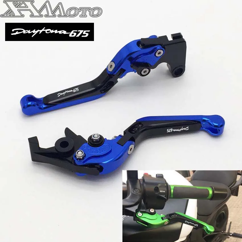 CNC Motorcycle Foldable Extending Brake Clutch Lever And Moto 170mm Lever For Triumph DAYTONA 675 2006 2007 2008 2009 2010-2016