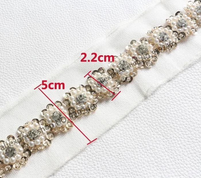 5 meters/lot wholesale fashion beaded lace trims crystal rhinestone pearl lace applique for dress shoes crafts garment sewing