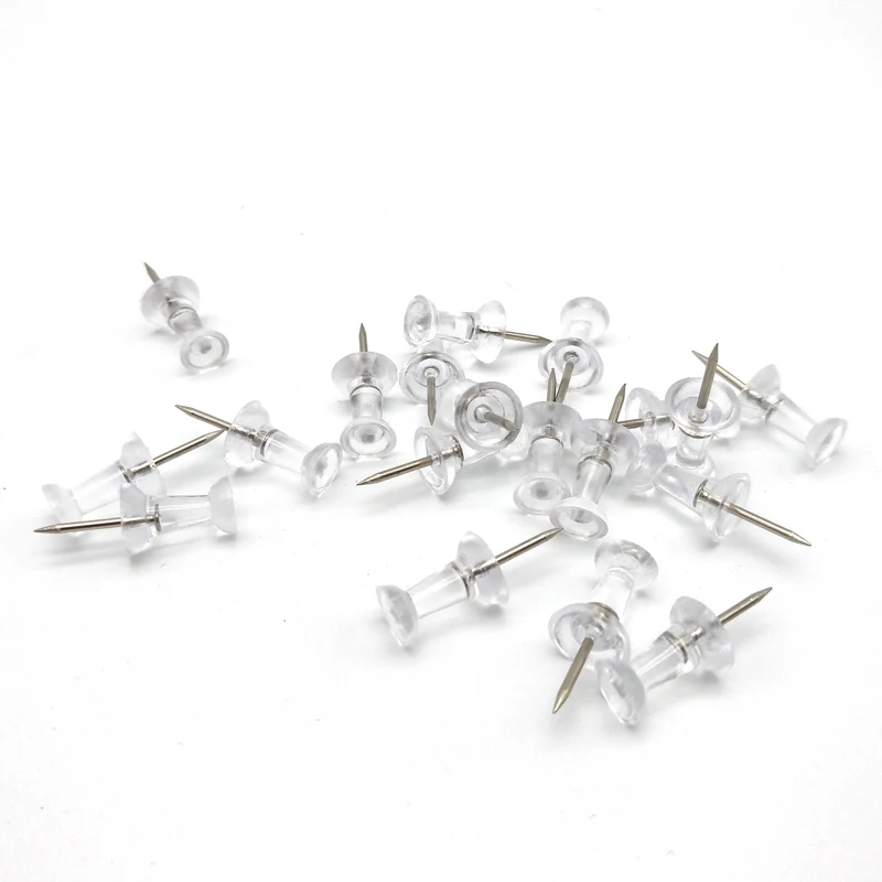 

1000pcs/set Transparent Push Pins School Office Home Used Standard Pin Sundries Accessory