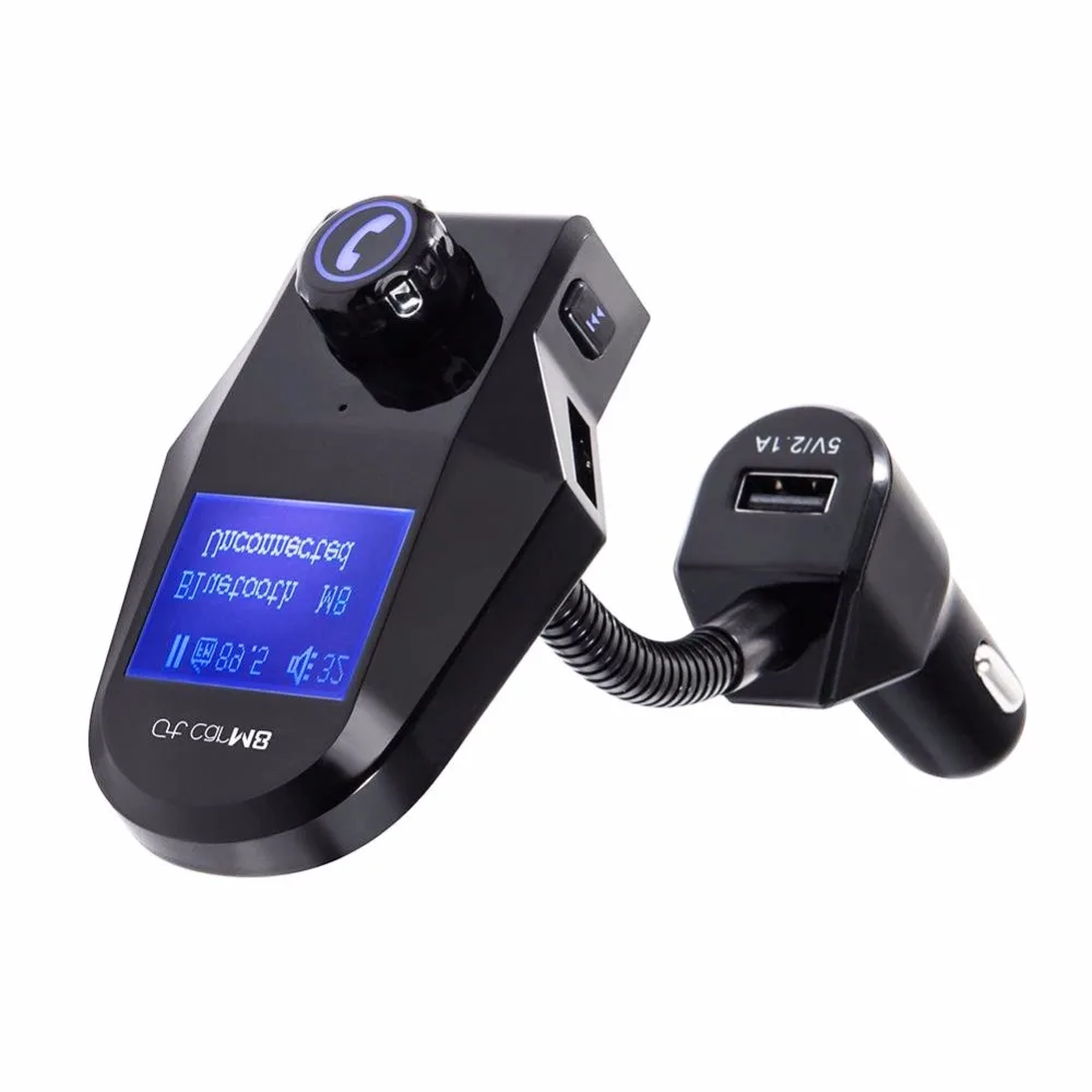  FM Transmitter Bluetooth Modulator HandsFree Car Kit with 3.1A Dual USB Car Charger Car MP3 Audio Player for IPhone X/8