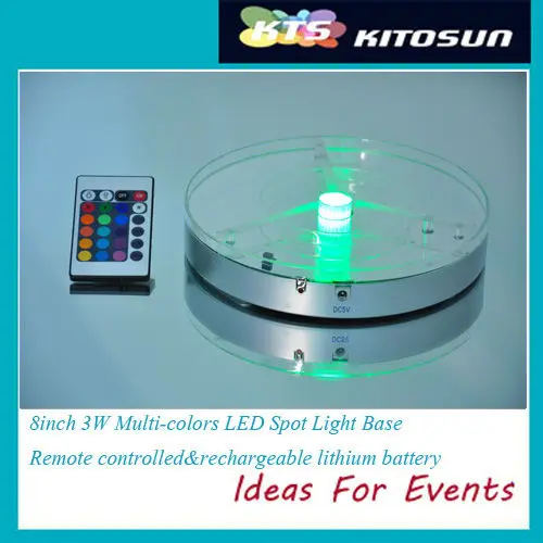 60pcs/Lot  Remote Controlled Multicolors RGB LED Under Table led Teal Light For Wedding Party Event Table LIghting