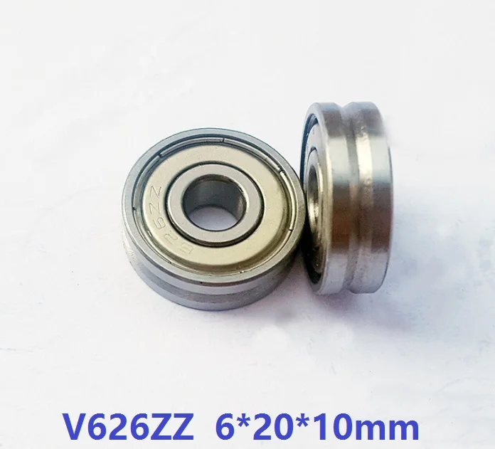 

20pcs V626ZZ V62010 6x20x10 mm V groove ball bearing guide track roller wheel bearing pulley bearing 6*20*10