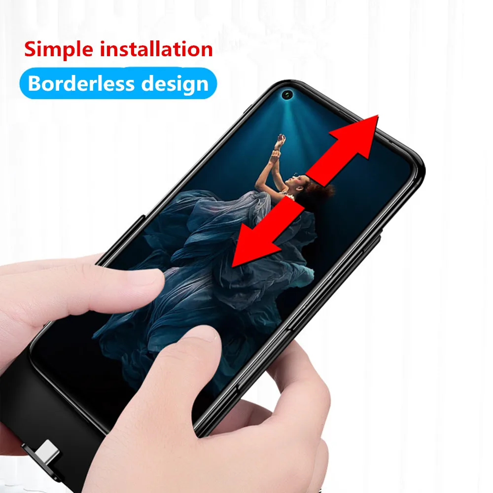 Battery Charger Cases For Huawei Nova 5T Power Case 6800mAh Power Bank Extenal Charging Cover For Huawei Nova 5T Battery Case