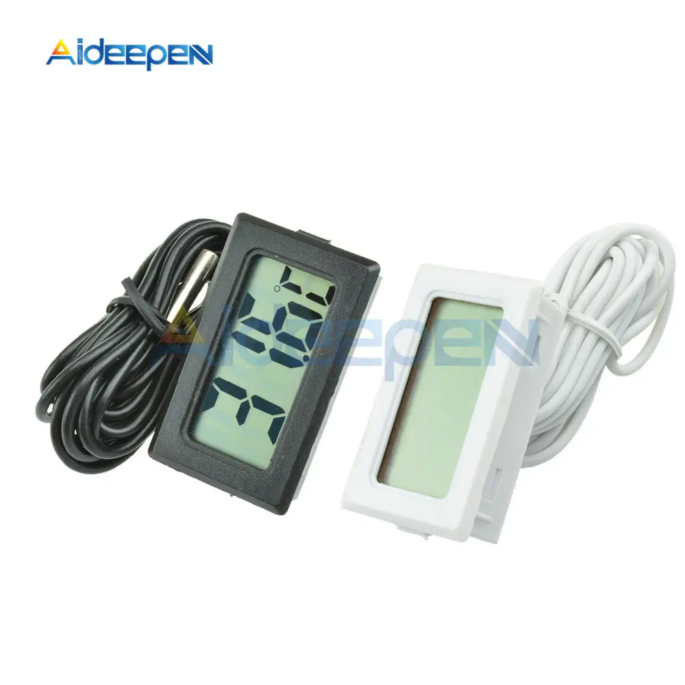 TPM-10 LCD Digital Thermometer Temperature Sensor Meter Weather Station Temperature Controller Thermostat Thermal Regulator 2m2M