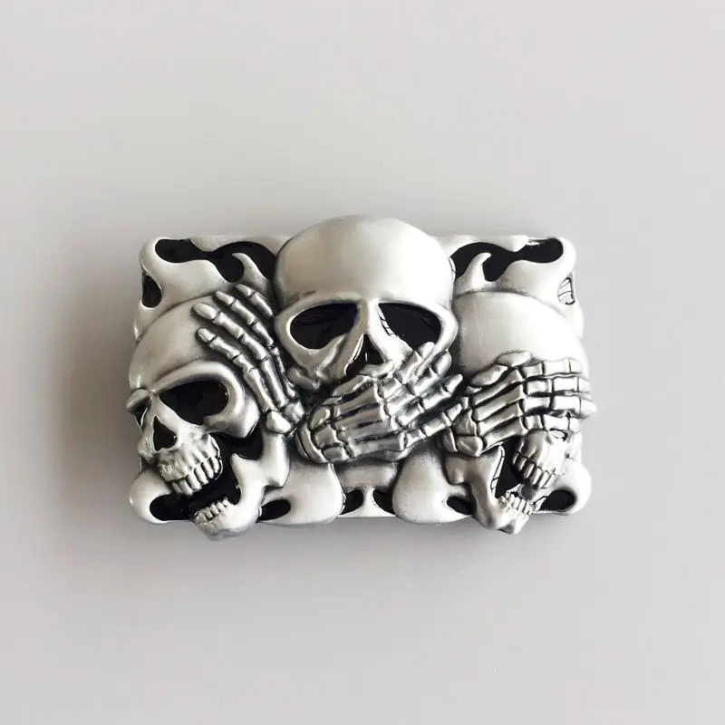 

Distribute Classic Vintage Black Flame Shy Skulls Belt Buckle also Stock in the US BUCKLE-CS041BK Free Shipping