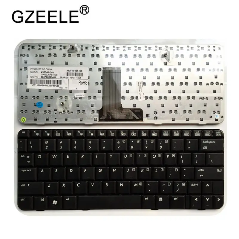 

GZEELE NEW US laptop keyboard FOR HP B1200 B2210 2210B Keyboard Replacement New US Black