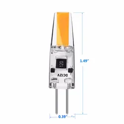 Lustre LED COB Spotlight, lâmpadas de halogênio, frio, quente, branco, AC, DC, 12V, 220V, G4, 6W, 2pcs por lote