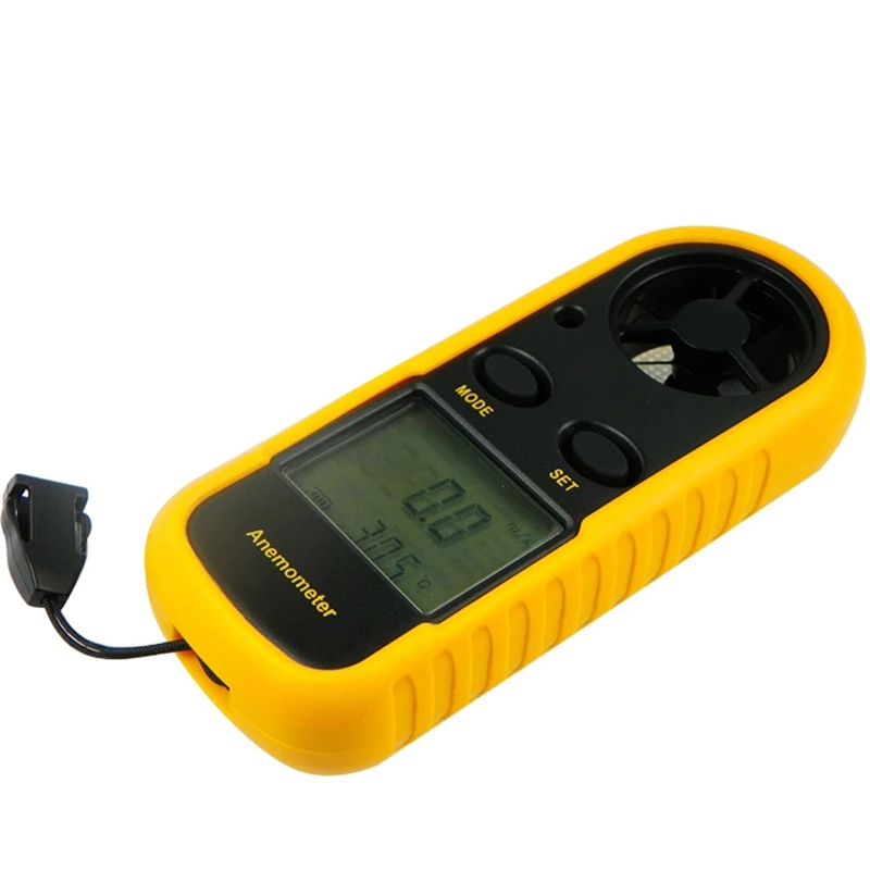 Digital Anemometer LCD Air Wind Speed Gauge Anemometer Thermometer 0-30m/s Wind Speed -10~45C Temperature Meter With Backlit