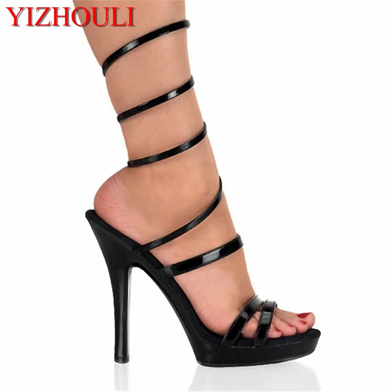 

Fashion grid 13 cm thick shoes Shoe heel shoes model shows sandals magazine show women's shoes