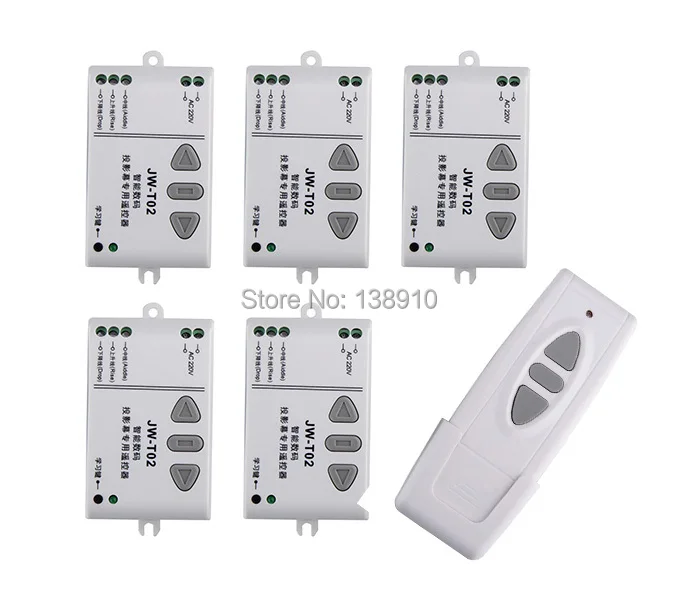 

New Digital projection screen controller electrical curtain motor wireless remote control switch receiver has a manual function