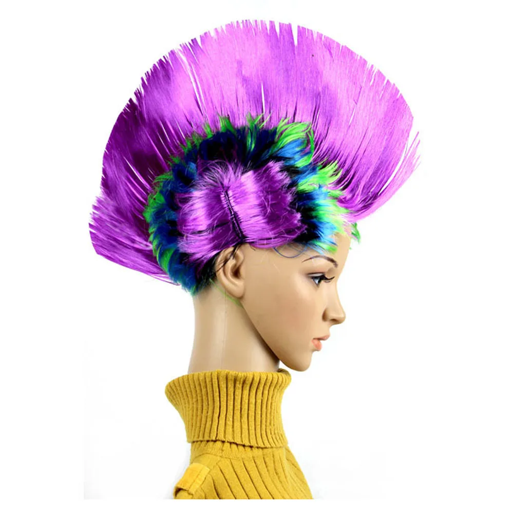 Party Wig Wonderful Cockscomb Punk Hair Cosplay Party Fancy Dress Fake Hair Wig Bar Party Punk Dress Cockcrow Wig