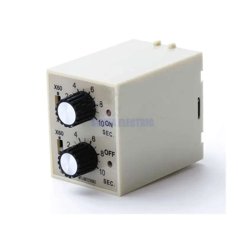 ST3PR 2-Group Cycle Multi-Range Time Relay Counter Electrical Timer Relay with Socket Base