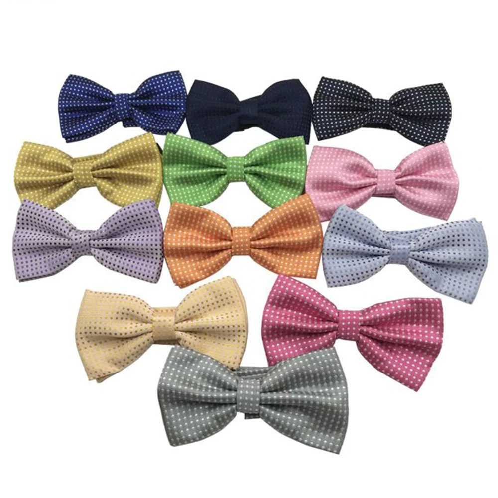 

Polka Dot Bowtie Men Bow tie Black White Dots Mens Accessories Fashion Bow Ties