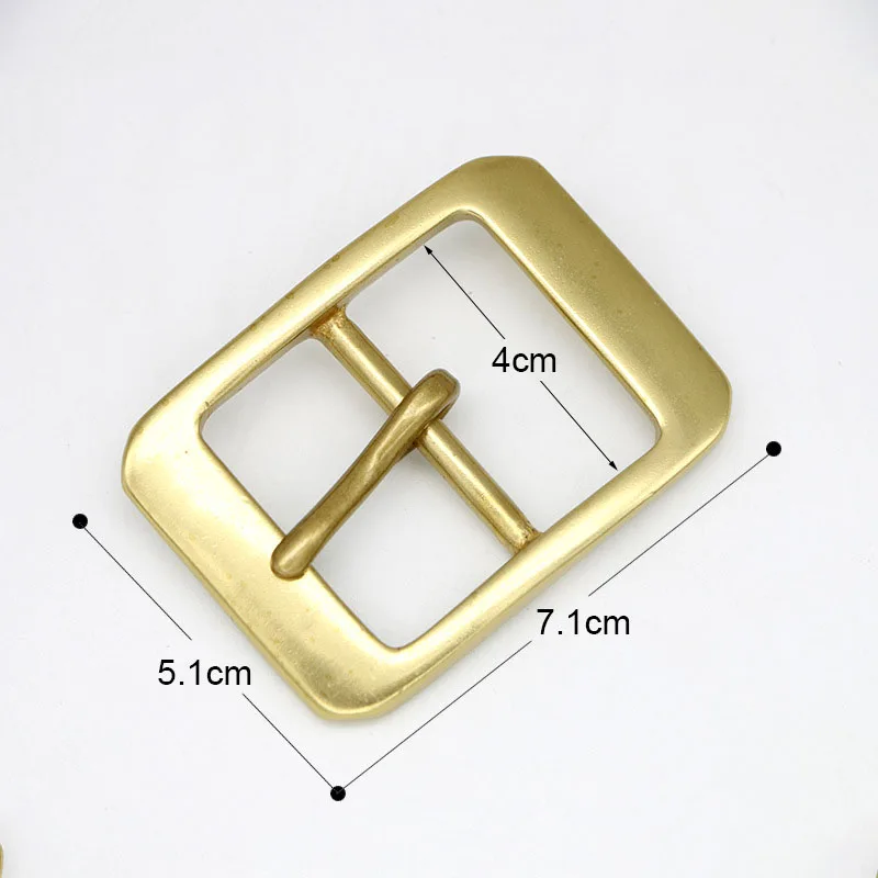 4cm Solid Brass Men\'s Belt Buckle Pure Pin Buckles With Mens Jeans Accessories Cowboy Belt Head DIY Leather For 3.8cm Width belt