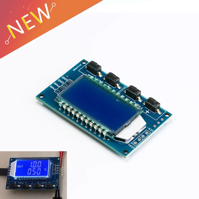 1Hz-150Khz Signal Generator PWM Board Module Pulse Frequency Duty Cycle Adjustable Module LCD Display 3.3V-30V 1Hz - 150Khz