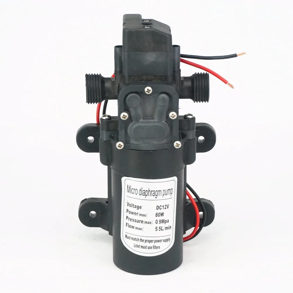 1/2 "BSP męski 12V DC 80W membranowa pompa wodna samozasysający wzmacniacz z automatyczny przełącznik ciśnienia 330L/H myjnia samochodowa — zdjęcie 3
