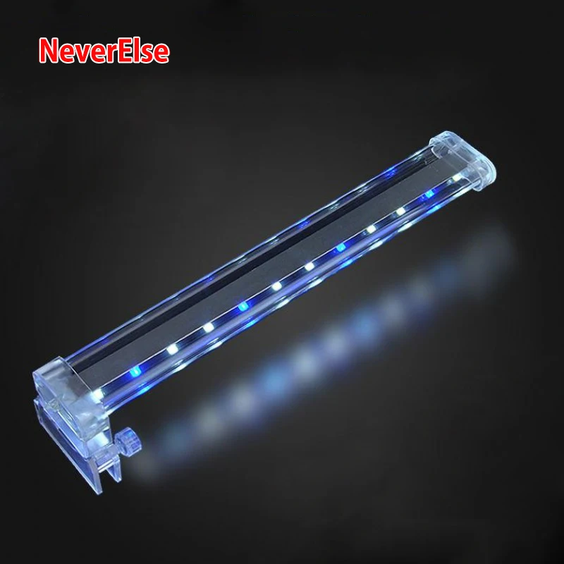 Bright Aquarium LED Lighting Lamp Fish Tank Clip Light Crystal 4/6/7/10W Blue+White Plant Grow Photosynthesis Light Decoration