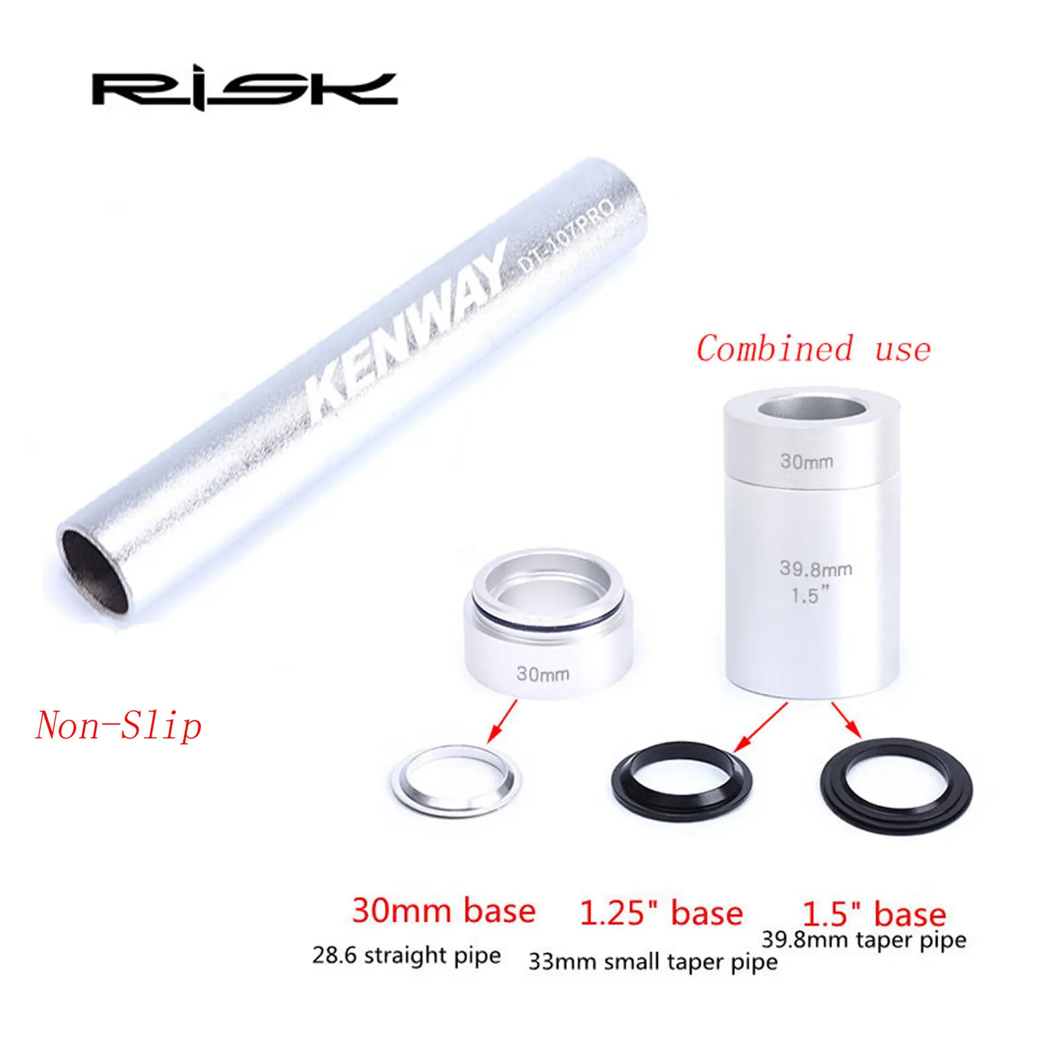 RISK Bicycle Fork Base Installation Tool MTB Mountain Bike Headset Bottom Washer Setting Tool For 28.6/1.5/1.25 Fork Repair Tool