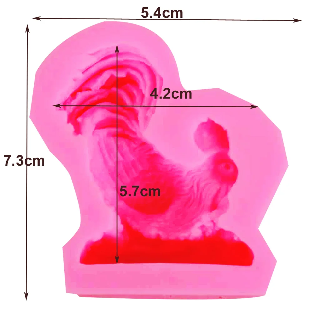 M495  DIY Cock Chicken 3D Candle Soy Wax Mould Scented Soap Handmade Silicone Mold Plaster Resin Clay Diy Craft Home Decoration