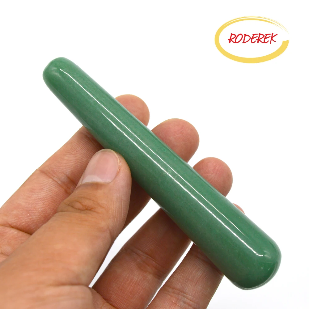 Massageador de jade natural, varinha de jade em tamanho pequeno para massagem muscular vaginal, pedra fria, saúde do corpo