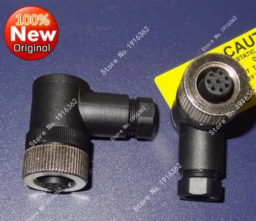 1pcs/lot  M12 aviation plug 4/5/8/ core / pin / hole Gongtou sensor connector / cable bending (A/B/D Code) waterproof Plug