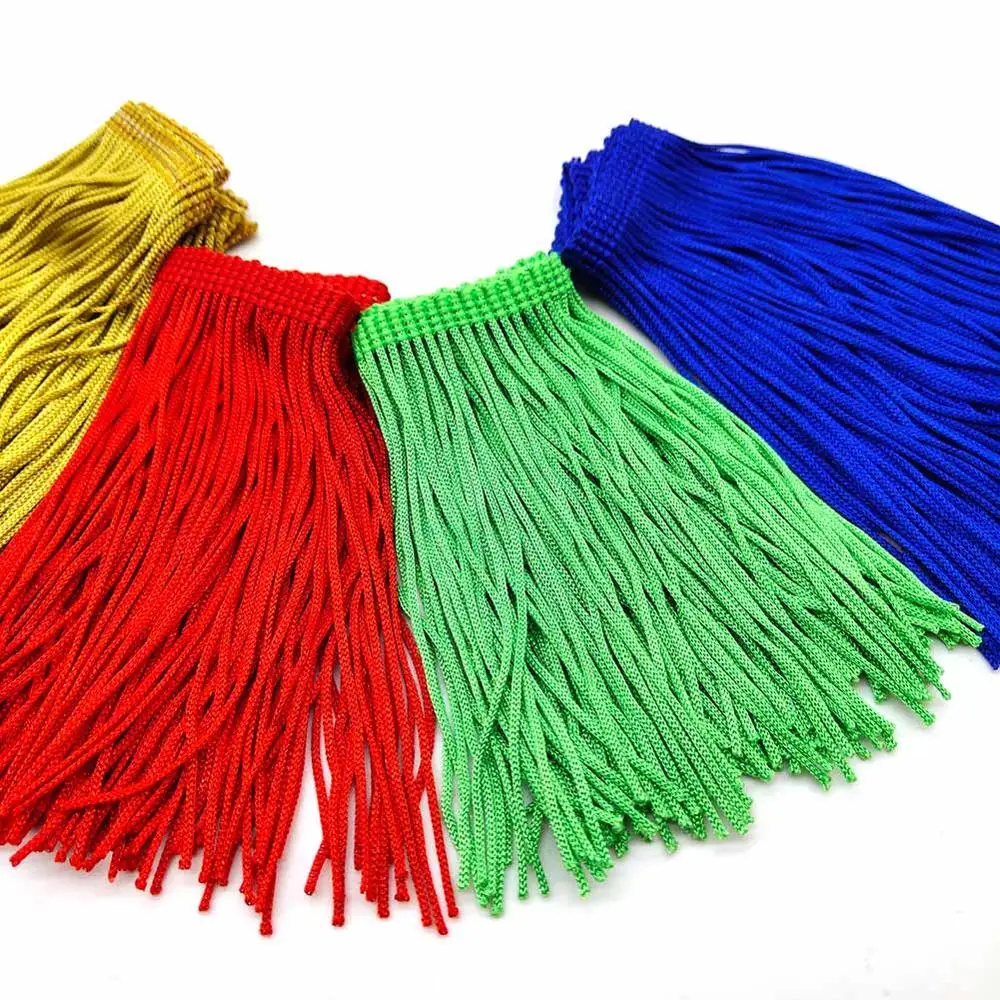 New 10cm Wide Lace Fringe Trim Tassel Fringe Trimming For Latin Dress Stage Clothes Accessories Lace Ribbon Tassel