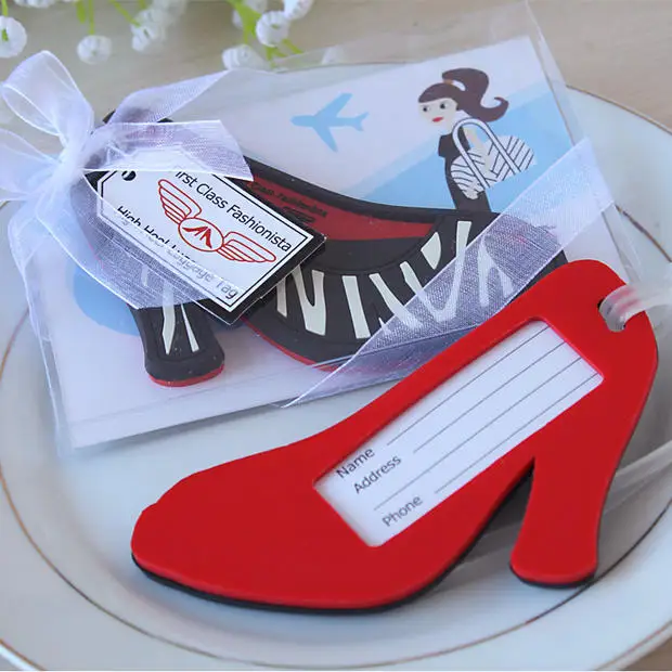 

The guests present 18pcs "First Class Fashionista" High Heel Luggage Tag/Tags Baggage Tag For Bag