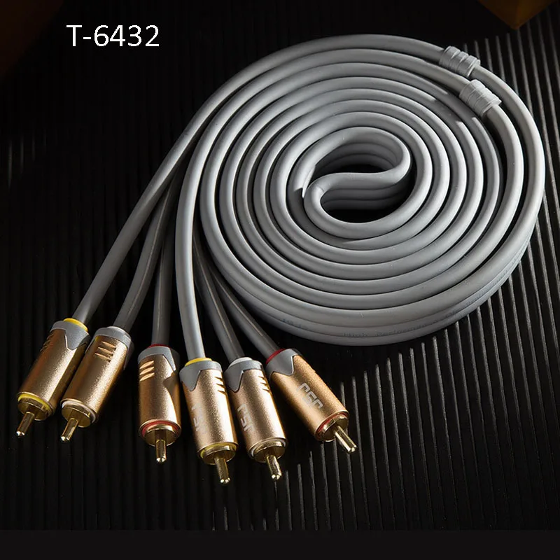 3 RCA ถึง 3RCA ชายไปชายสาย Audio Video AV สายเคเบิลสายไฟสําหรับ DVD VCD TV 1.5 ถึง 15M