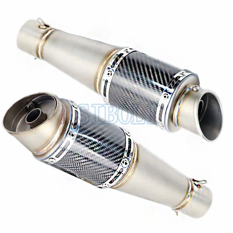 

51mm Universal Motorcycle Exhaust Pipe Muffler Silencer Escape Moto Muffler Pipe With Removable DB Killer CRF 230 ER6N FZ6 AK138