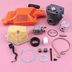 46mm Cylinder Piston Starter Kit For Husqvarna 55 51 Carburetor Air Filter Chain Brake Band Adjuster Chainsaw Replacement Part