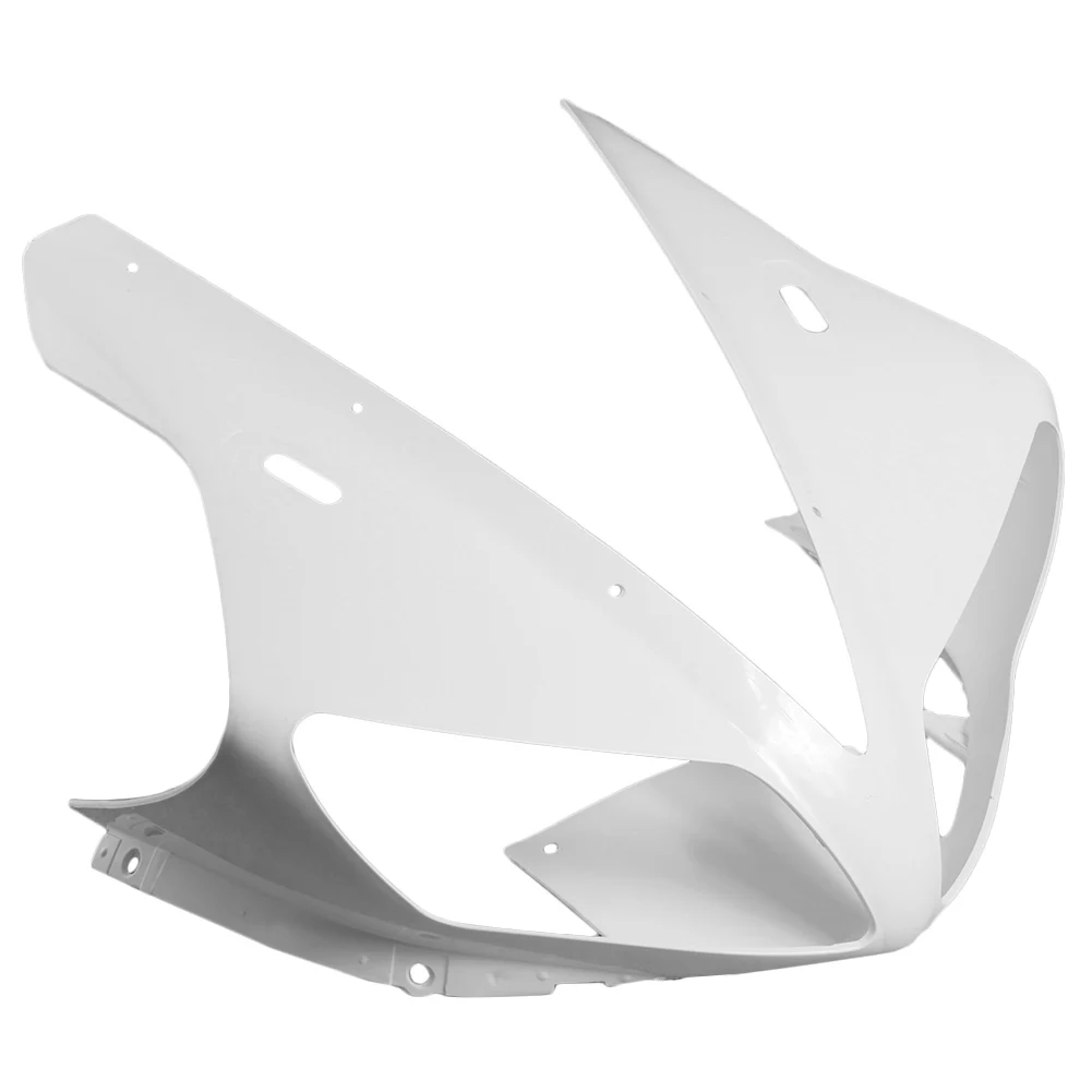 YZF-R1 Motorcycle Front Upper Nose Fairing Cowl For Yamaha YZF R1 2002 2003 Unpainted White Injection Mold ABS Body Kit Parts