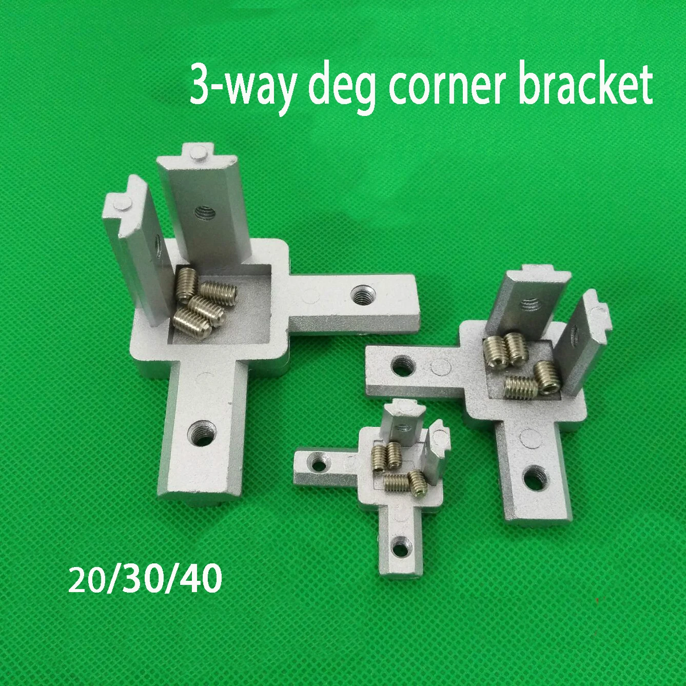 4pcs 3D printer 2020 3030 4040 T Slot Aluminum Profile 3-way 90 deg inside corner bracket Interior Connector f/ Alu-profile