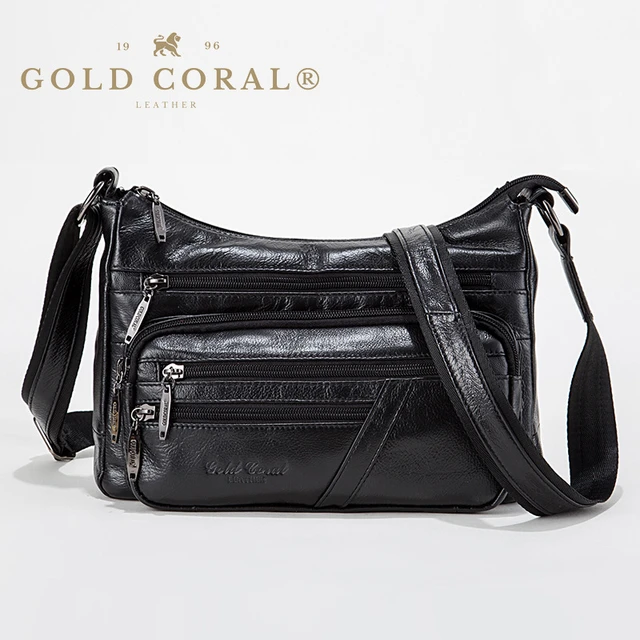 GOLD CORAL Genuine Leather Luxury Women s Handbags Female Shoulder Crossbody Bags For Women Casual Fashion Ladies Messenger Bag AliExpress 1524