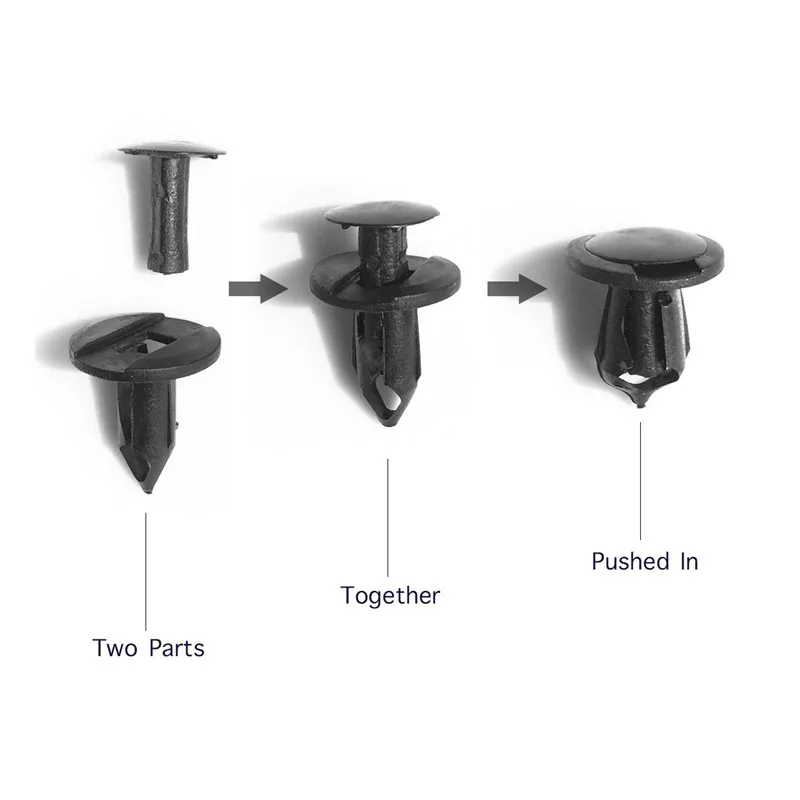 مشبك تثبيت برشام بلاستيكي للسيارة ، ممتص الصدمات ، لتويوتا برادو ، مناسب لسيارات BMW ، 8 مللي متر ، 50 قطعة