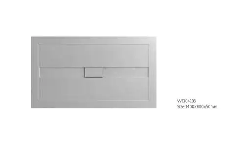 1200X800X50mm Solid Surface Resin Rectangular Tray Ultra-thin Artificial Stone Glass Enclosure Cabin Shower Pan WD04101