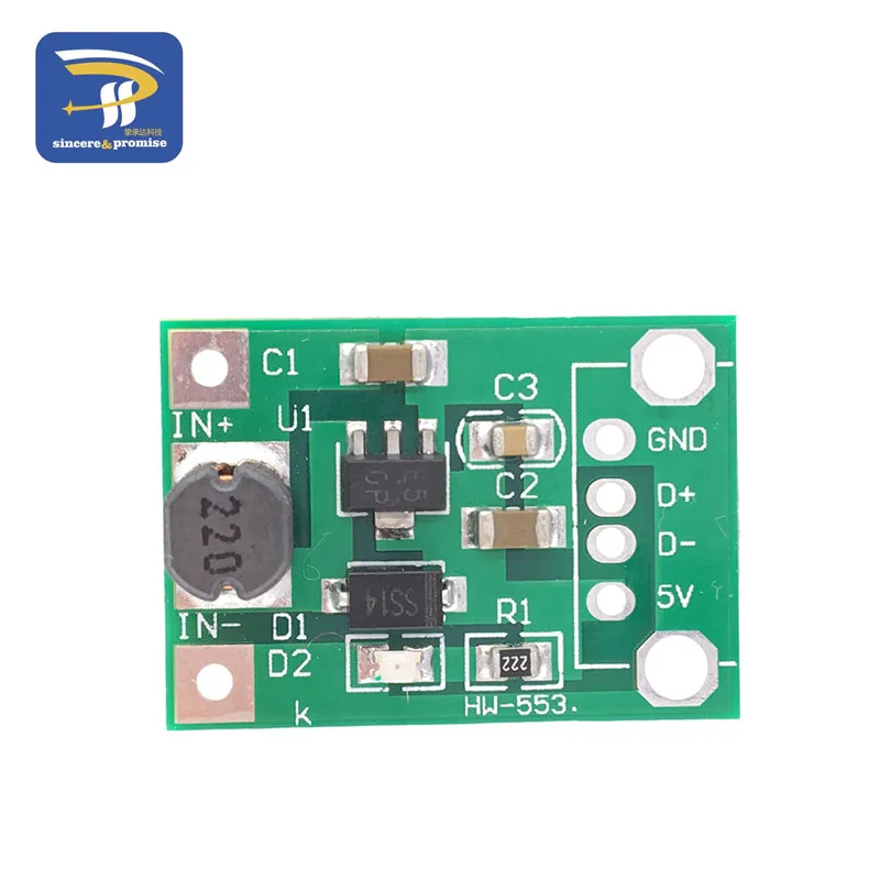 1/5/10PCS 600mA DC-DC Mini Step Up Power Modul 1-5V zu 5V Boost Converter für Arduino – Detail 7