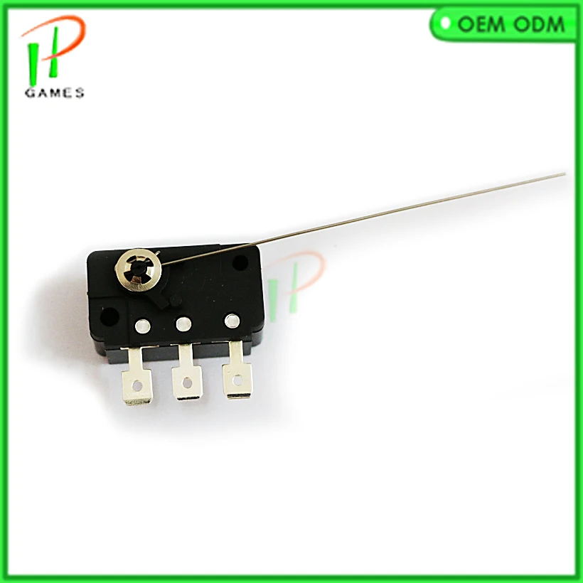 10pcs/lot Coin acceptor microswitch 3 terminal long needle microswitch mechanical arcade Coin switch