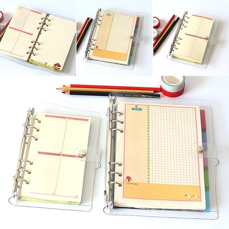 A5/A6/A7 Pvc Notepad Vel Shell Cover Bestandsmap 6 Gaten Bindmiddel Diy